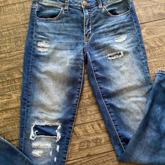 🍑NWOT American Eagle Patched Super Stretch Jgng - Picture 4 of 9